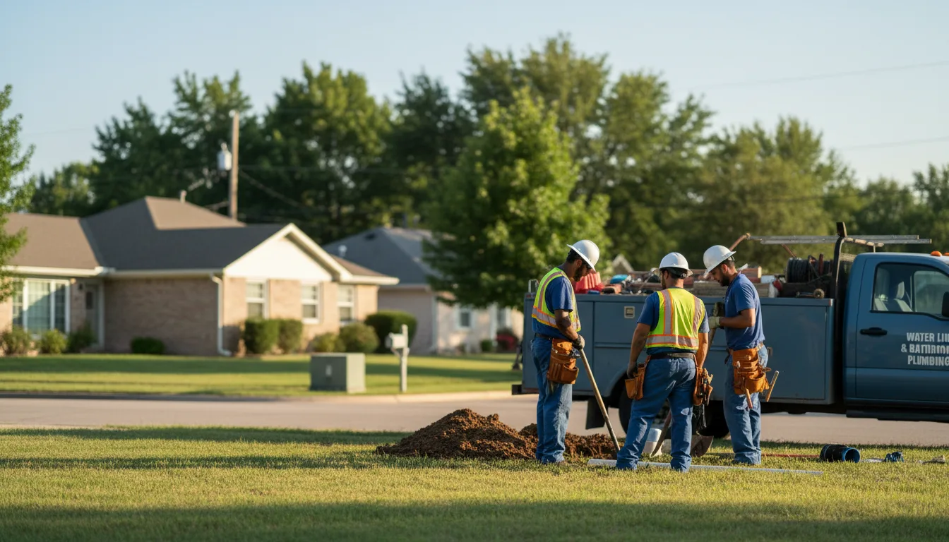 Residential water line and bathroom plumbing service in Moss Point, MS